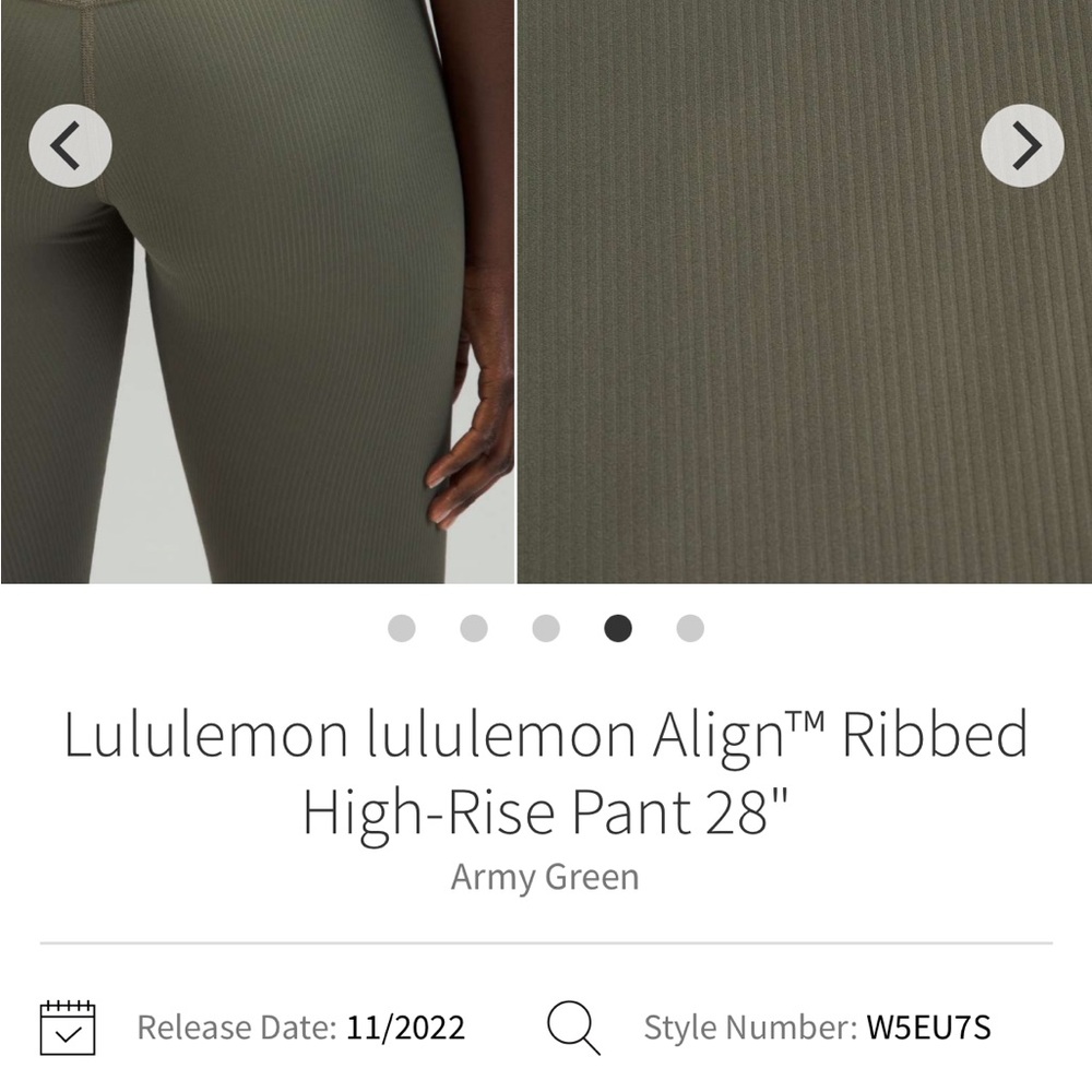 lululemon athletica Align Ribbed High-Rise Leggings - Green